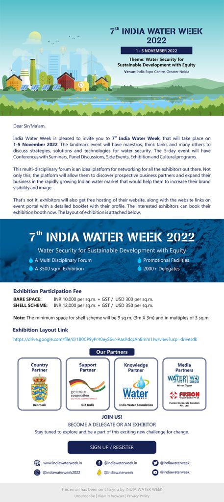 7th India Water Week 2022